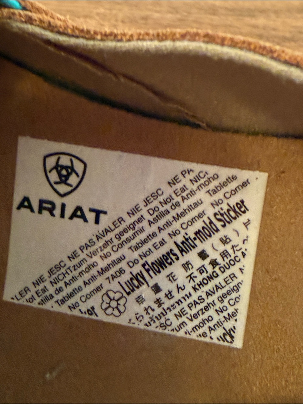 Ariat Cruiser Slip-On Shoes Brown Suede/Turquoise Snake Leather Size 9.5 - Picture 9 of 13